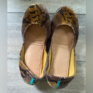 Tieks Mocha Snake Flats